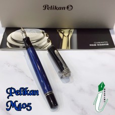 PELIKAN 百利金  M405 藍條銀夾  14 K 墨水筆 鋼筆 